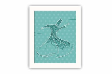 Tavla Abstract med Ram Flerfärgad - 23,5x28,5 cm - Inredning - Tavlor & posters - Canvastavla