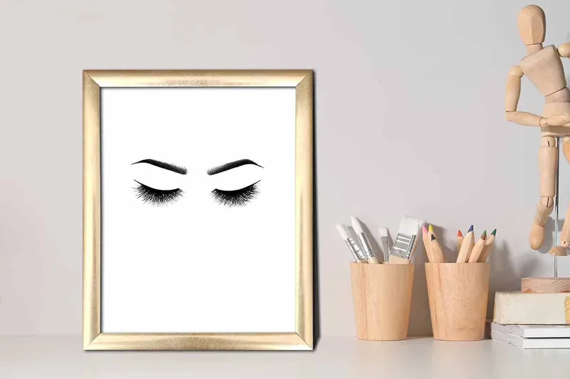 Tavla Abstract med Ram Flerfärgad - 23,5x28,5 cm - Inredning - Tavlor & posters - Canvastavla