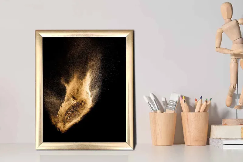 Tavla Abstract med Ram Flerfärgad - 23,5x28,5 cm - Inredning - Tavlor & posters - Canvastavla