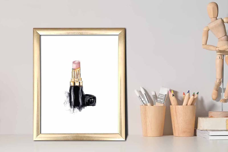 Tavla Abstract med Ram Flerfärgad - 23,5x28,5 cm - Inredning - Tavlor & posters - Canvastavla