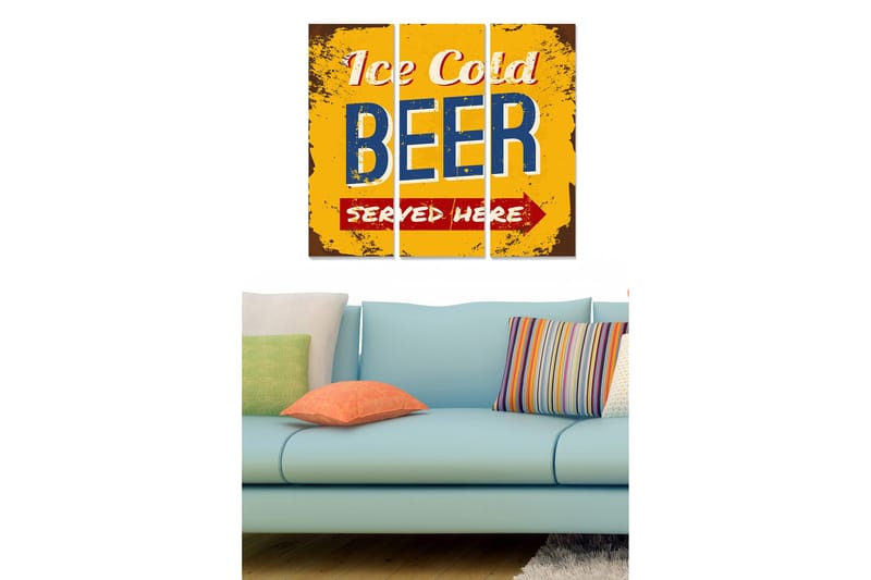 Tavla Advertisement 3-pack Flerfärgad, 20x50 cm