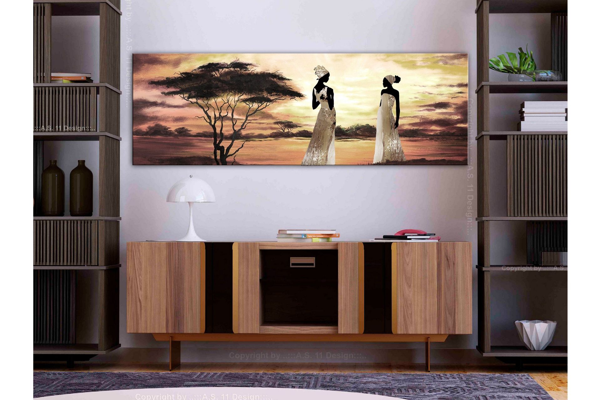 Tavla African Goddesses (1 Part) Narrow 135x45 -