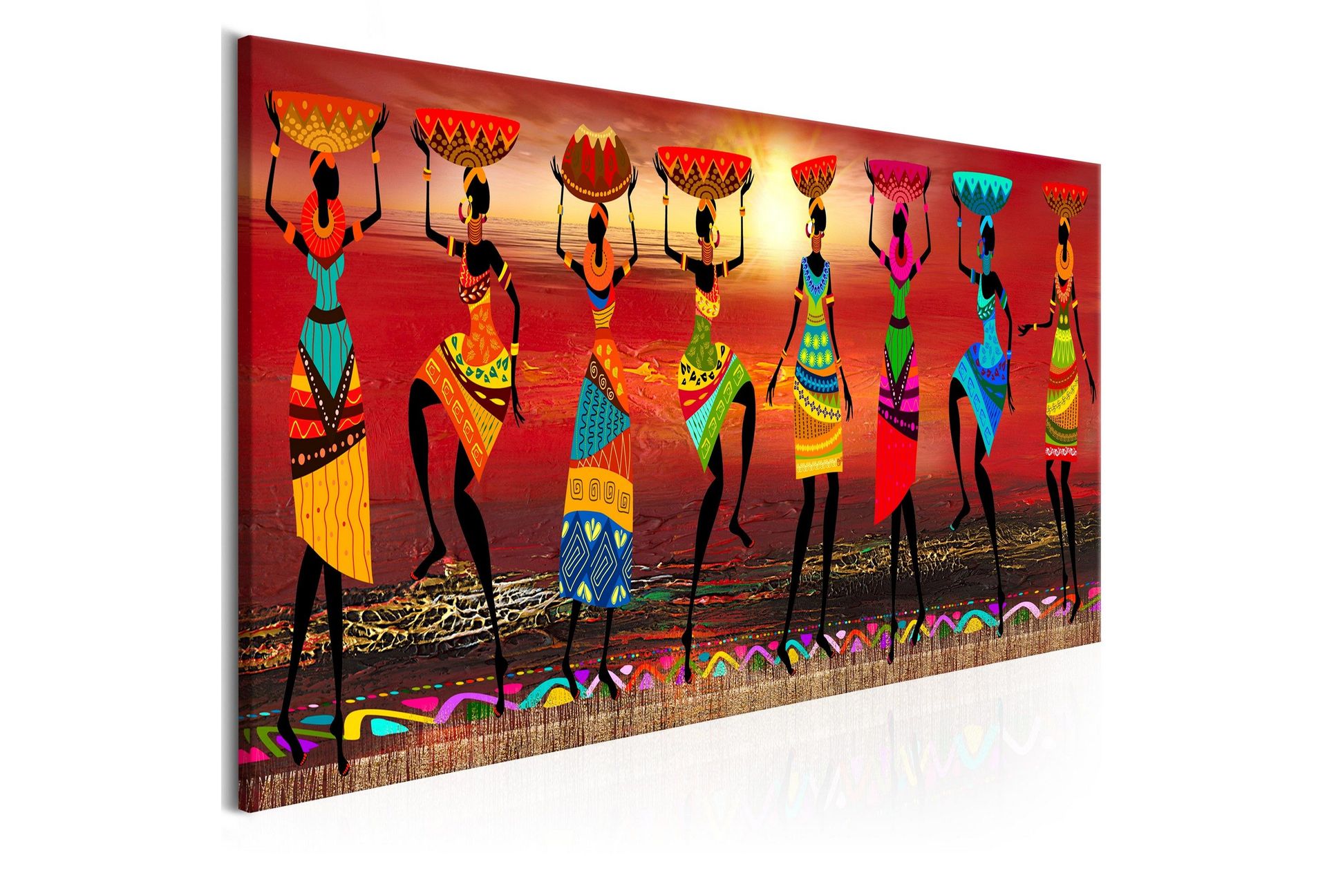 Tavla African Women Dancing 135x45 cm -