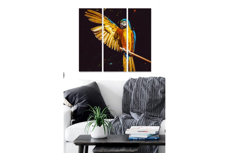 Tavla Animal 3-pack Flerfärgad, 20x50 cm