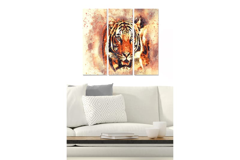 Tavla Animal 3-Pack Flerfärgad 20X50 - 20x50 cm - Inredning - Tavlor & posters - Canvastavla