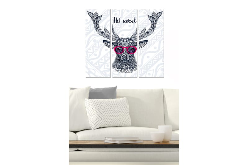 Tavla Animal 3-Pack Flerfärgad 20X50 - 20x50 cm - Inredning - Tavlor & posters - Canvastavla