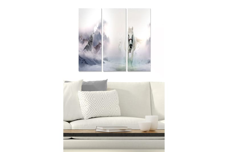 Tavla Animal 3-pack Flerfärgad, 20x50 cm