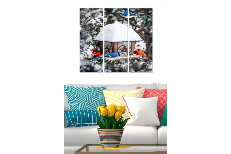 Tavla Animal 3-pack Flerfärgad, 20x50 cm