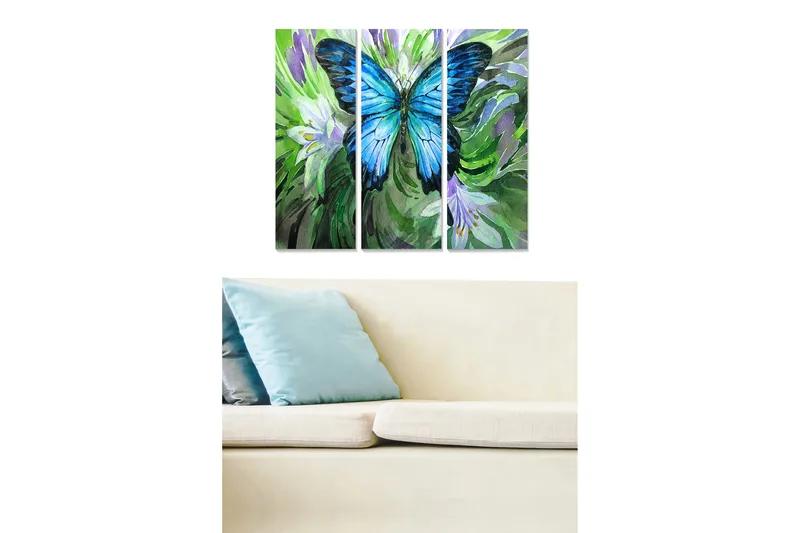 Tavla Animal 3-pack Flerfärgad, 20x50 cm