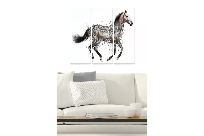 Tavla Animal 3-pack Flerfärgad, 20x50 cm