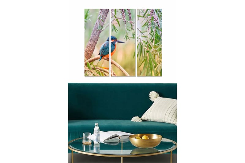 Tavla Animal 3-pack Flerfärgad, 20x50 cm