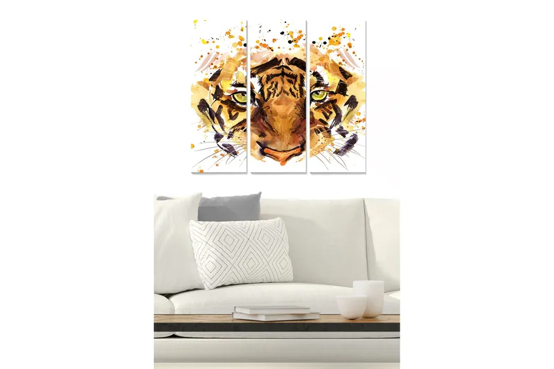 Tavla Animal 3-pack Flerfärgad, 20x50 cm