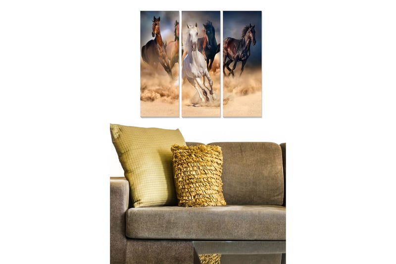 Tavla Animal 3-pack Flerfärgad, 20x50 cm