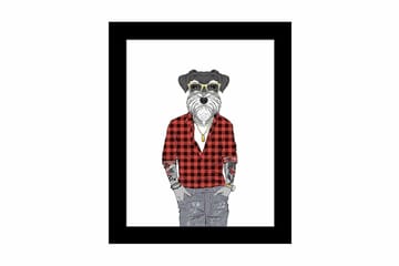 Tavla Animal Med Ram Flerfärgad 23,5X28,5 - 23,5x28,5 cm - Inredning - Tavlor & posters - Canvastavla
