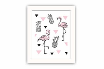 Tavla Animal Med Ram Flerfärgad 23,5X28,5 - 23,5x28,5 cm - Inredning - Tavlor & posters - Canvastavla