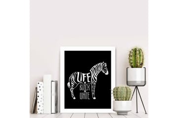 Tavla Animal Med Ram Flerfärgad 23,5X28,5 - 23,5x28,5 cm - Inredning - Tavlor & posters - Canvastavla