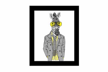 Tavla Animal Med Ram Flerfärgad 23,5X28,5 - 23,5x28,5 cm - Inredning - Tavlor & posters - Canvastavla