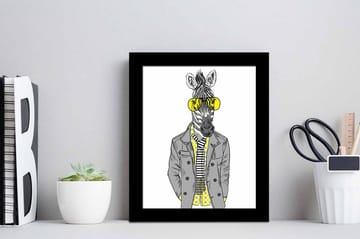 Tavla Animal Med Ram Flerfärgad 23,5X28,5 - 23,5x28,5 cm - Inredning - Tavlor & posters - Canvastavla