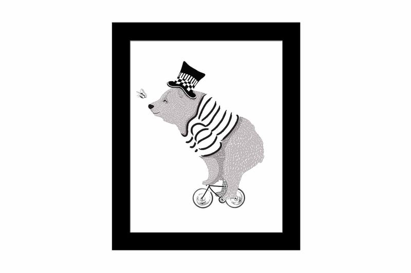 Tavla Animal Med Ram Flerfärgad 23,5X28,5 - 23,5x28,5 cm - Inredning - Tavlor & posters - Canvastavla