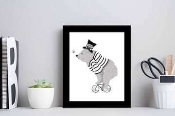 Tavla Animal Med Ram Flerfärgad 23,5X28,5 - 23,5x28,5 cm - Inredning - Tavlor & posters - Canvastavla