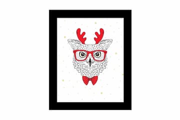 Tavla Animal Med Ram Flerfärgad 23,5X28,5 - 23,5x28,5 cm - Inredning - Tavlor & posters - Canvastavla