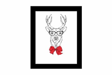 Tavla Animal Med Ram Flerfärgad 23,5X28,5 - 23,5x28,5 cm - Inredning - Tavlor & posters - Canvastavla