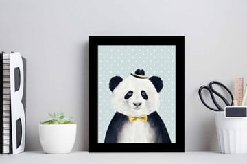 Tavla Animal Med Ram Flerfärgad 23,5X28,5 - 23,5x28,5 cm - Inredning - Tavlor & posters - Canvastavla