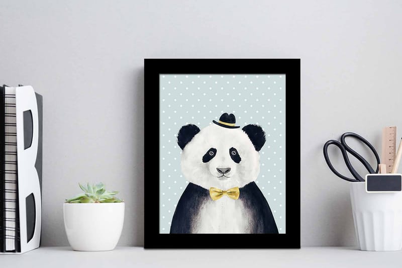 Tavla Animal Med Ram Flerfärgad 23,5X28,5 - 23,5x28,5 cm - Inredning - Tavlor & posters - Canvastavla