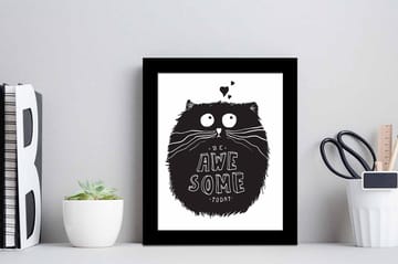 Tavla Animal Med Ram Flerfärgad 23,5X28,5 - 23,5x28,5 cm - Inredning - Tavlor & posters - Canvastavla