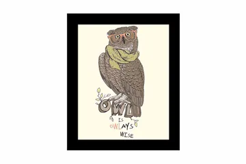 Tavla Animal med Ram Flerfärgad - 23,5x28,5 cm - Inredning - Tavlor & posters - Canvastavla