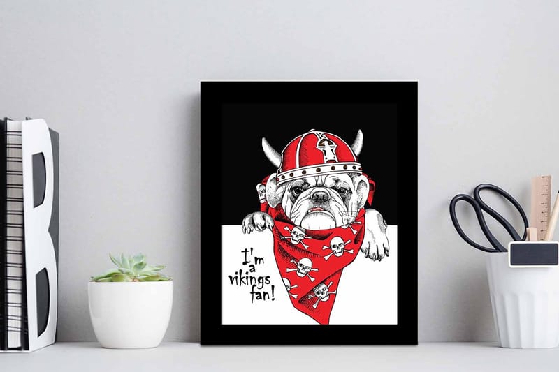 Tavla Animal med Ram Flerfärgad - 23,5x28,5 cm - Inredning - Tavlor & posters - Canvastavla