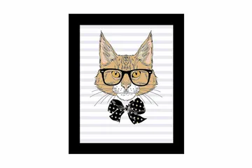 Tavla Animal med Ram Flerfärgad - 23,5x28,5 cm - Inredning - Tavlor & posters - Canvastavla