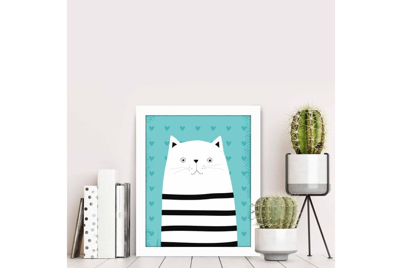 Tavla Animal med Ram Flerfärgad - 23,5x28,5 cm - Inredning - Tavlor & posters - Canvastavla