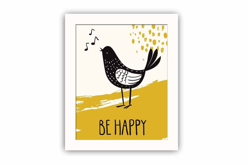 Tavla Animal med Ram Flerfärgad, 23,5x28,5 cm