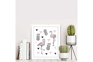 Tavla Animal med Ram Flerfärgad - 23,5x28,5 cm - Inredning - Tavlor & posters - Canvastavla