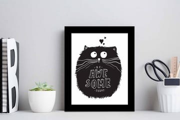 Tavla Animal med Ram Flerfärgad - 23,5x28,5 cm - Inredning - Tavlor & posters - Canvastavla