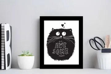 Tavla Animal med Ram Flerfärgad - 23,5x28,5 cm - Inredning - Tavlor & posters - Canvastavla