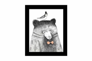 Tavla Animal med Ram Flerfärgad - 23,5x28,5 cm - Inredning - Tavlor & posters - Canvastavla