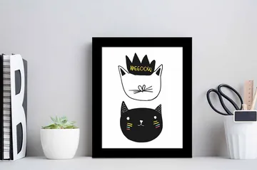 Tavla Animal med Ram Flerfärgad - 23,5x28,5 cm - Inredning - Tavlor & posters - Canvastavla