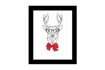 Tavla Animal med Ram Flerfärgad - 23,5x28,5 cm - Inredning - Tavlor & posters - Canvastavla