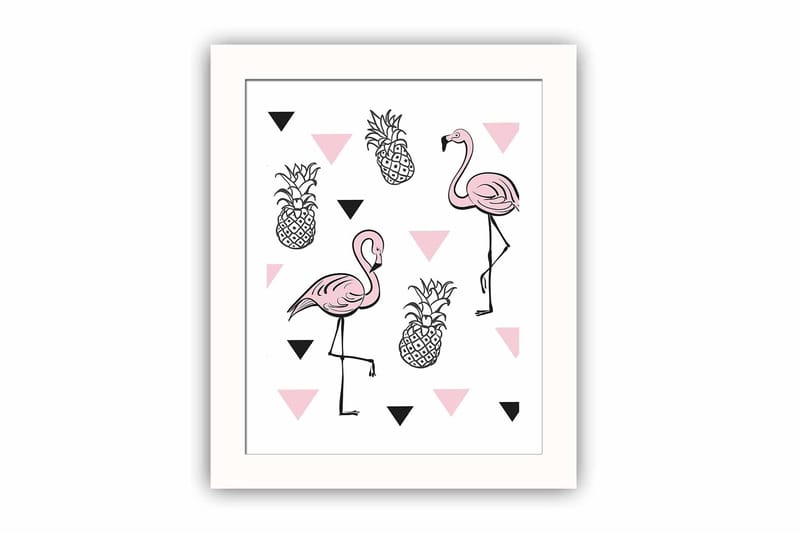 Tavla Animal med Ram Flerfärgad, 23,5x28,5 cm