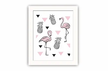 Tavla Animal med Ram Flerfärgad - 23,5x28,5 cm - Inredning - Tavlor & posters - Canvastavla