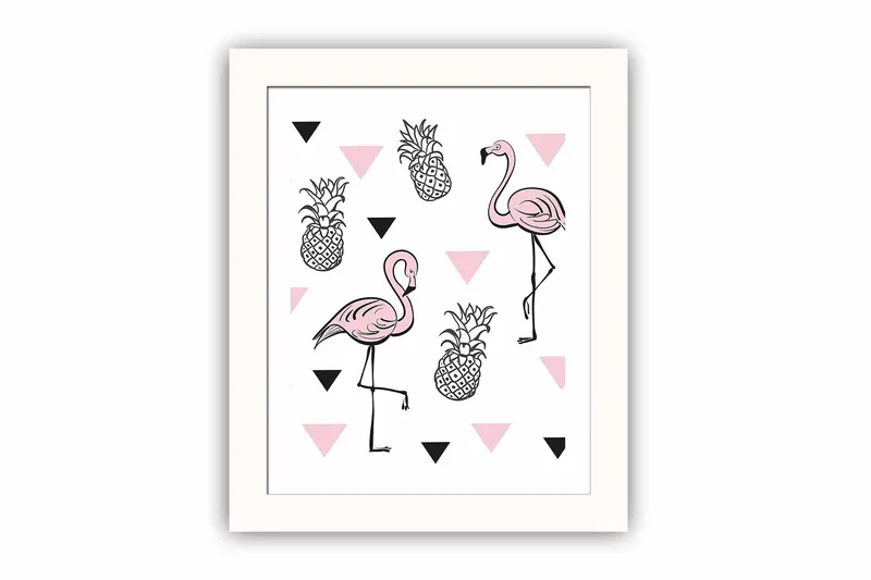 Tavla Animal med Ram Flerfärgad - 23,5x28,5 cm - Inredning - Tavlor & posters - Canvastavla