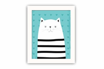 Tavla Animal med Ram Flerfärgad - 23,5x28,5 cm - Inredning - Tavlor & posters - Canvastavla