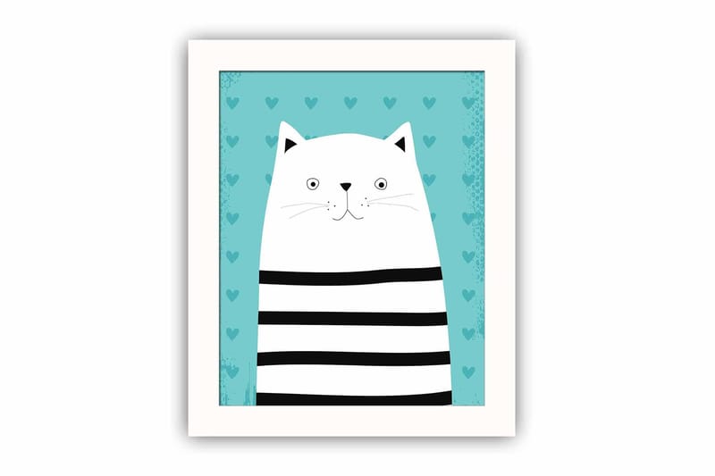 Tavla Animal med Ram Flerfärgad, 23,5x28,5 cm