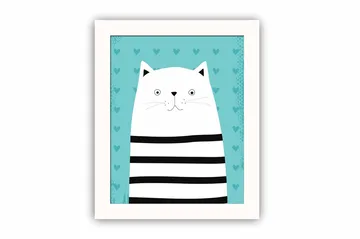 Tavla Animal med Ram Flerfärgad - 23,5x28,5 cm - Inredning - Tavlor & posters - Canvastavla