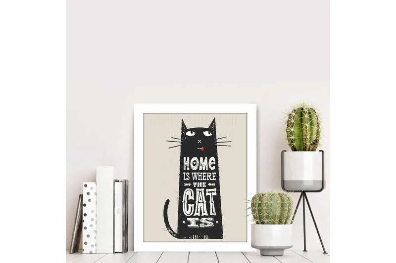 Tavla Animal med Ram Flerfärgad - 23,5x28,5 cm - Inredning - Tavlor & posters - Canvastavla