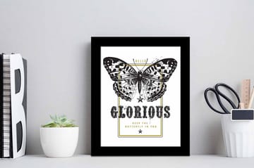 Tavla Animal med Ram Flerfärgad - 23,5x28,5 cm - Inredning - Tavlor & posters - Canvastavla