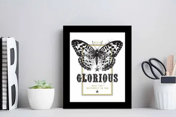 Tavla Animal med Ram Flerfärgad - 23,5x28,5 cm - Inredning - Tavlor & posters - Canvastavla