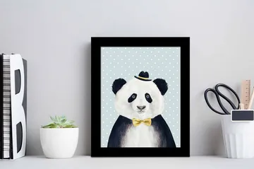 Tavla Animal med Ram Flerfärgad - 23,5x28,5 cm - Inredning - Tavlor & posters - Canvastavla